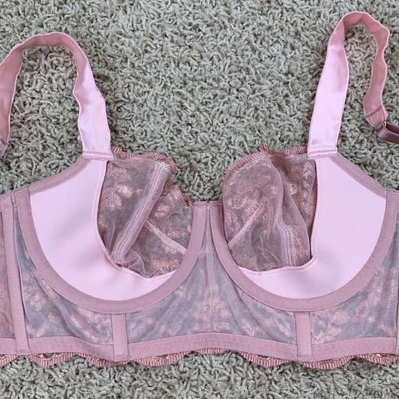NWT Victoria’s Secret dream angels push up without padding pink lace bra sz 34D - Picture 8 of 9